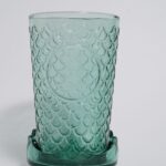 Glass King Cup Green Crown
