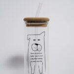 Square Lid & Glass Straw (Large)