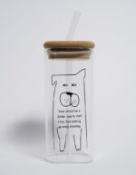 Square Lid & Glass Straw (Large) - Image 5