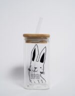 Square Lid & Glass Straw (Small)