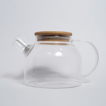 Glass Kettle Wooden Lid