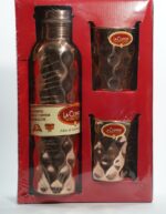 Set Of 1 Copper Diamond Bottle & 2 Glasses - Image 14