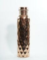 Set Of 1 Copper Diamond Bottle & 2 Glasses - Image 2