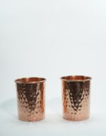 Set Of 1 Copper Hammered Bottle & 2 Glasses - Image 6