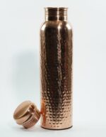 Set Of 1 Copper Hammered Bottle & 2 Glasses - Image 2