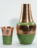 Kelly Green Glitter Vintage Carafe Copper - Image 4