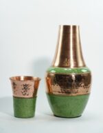 Kelly Green Glitter Vintage Carafe Copper - Image 5