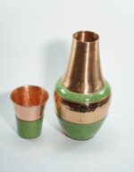 Kelly Green Glitter Vintage Carafe Copper - Image 7