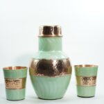 Monarch Carafe Pearl  Mint Green & 2 Glasses of Water