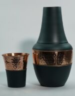 Olive Green Dust Vintage Carafe Copper
