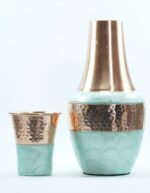Mint Green Pearl Vintage Carafe Copper
