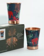 Set of 2 Rock Texture  Copper Glasses - Image 2
