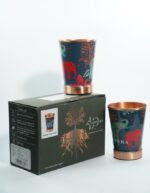 Set of 2 Rock Texture  Copper Glasses - Image 3