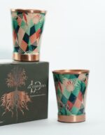 Set of 2 Rock Texture  Copper Glasses - Image 2