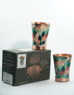 Set of 2 Rock Texture  Copper Glasses - Image 3