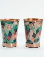Set of 2 Rock Texture  Copper Glasses - Image 4
