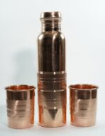 Set Of 1 Slim Touch Copper Bottle & 2 Glasses