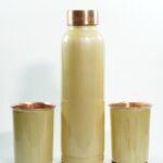 Set of 1 Unique Pearl Yellow & 2 Glasses of Water