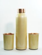 Set of 1 Unique Pearl Yellow & 2 Glasses of Water