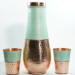 Seinna Carafe Pearl Mint Green Vintage Carafe Copper
