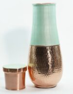 Seinna Carafe Pearl Mint Green Vintage Carafe Copper - Image 8