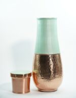 Seinna Carafe Pearl Mint Green Vintage Carafe Copper - Image 9